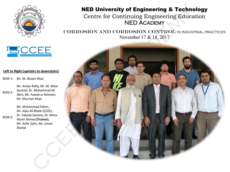 Training in NED University Karachi